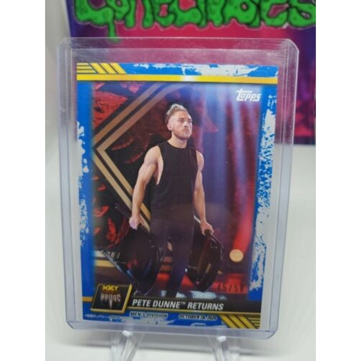 2021 Topps WWE NXT Pete Dunne Returns #81 Blue SP PARALLEL #/50