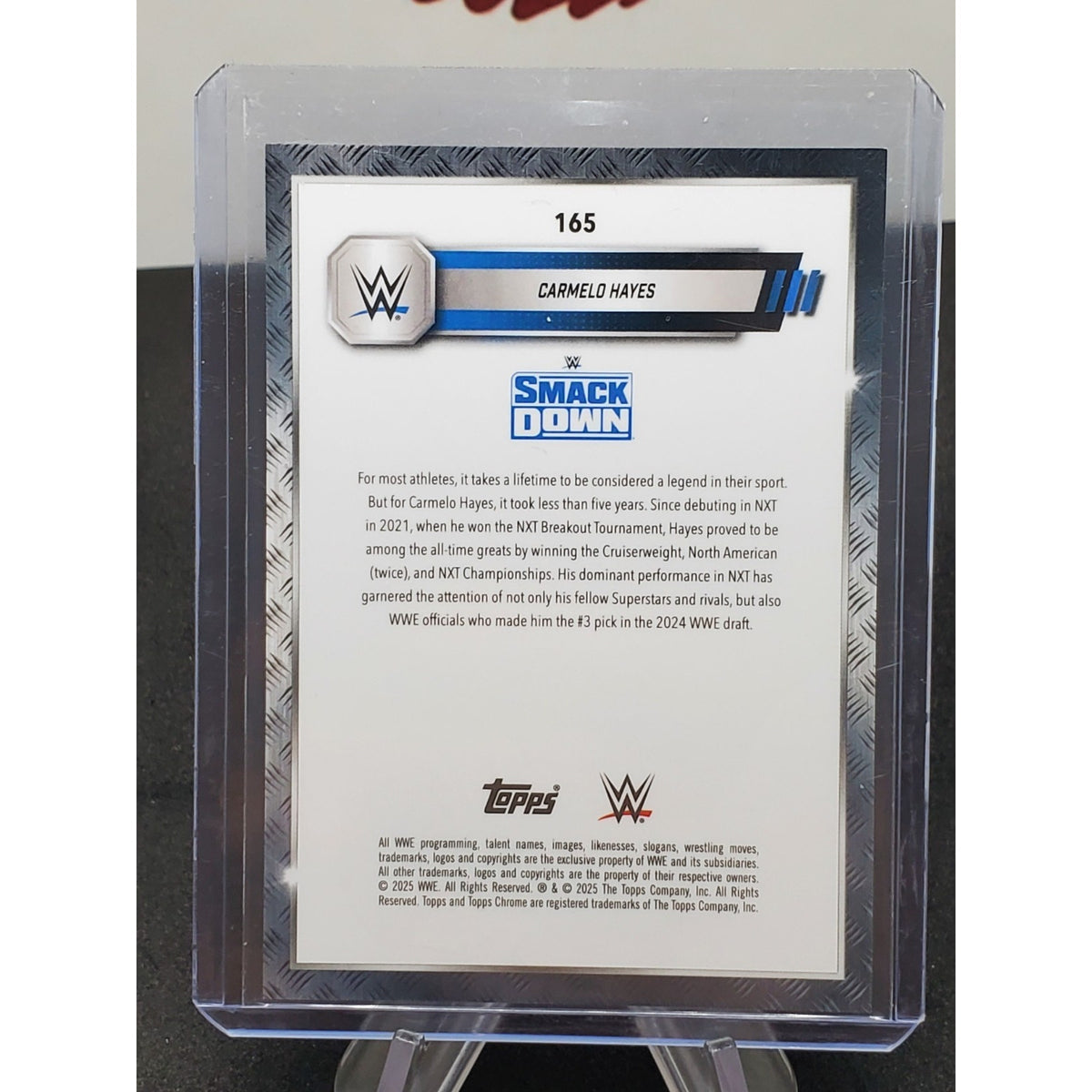 2025 Topps Chrome WWE Carmelo Hayes Gold /50 No.165