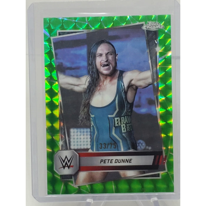 Pete Dunne Green 33/75 2025 TOPPS CHROME WWE #34