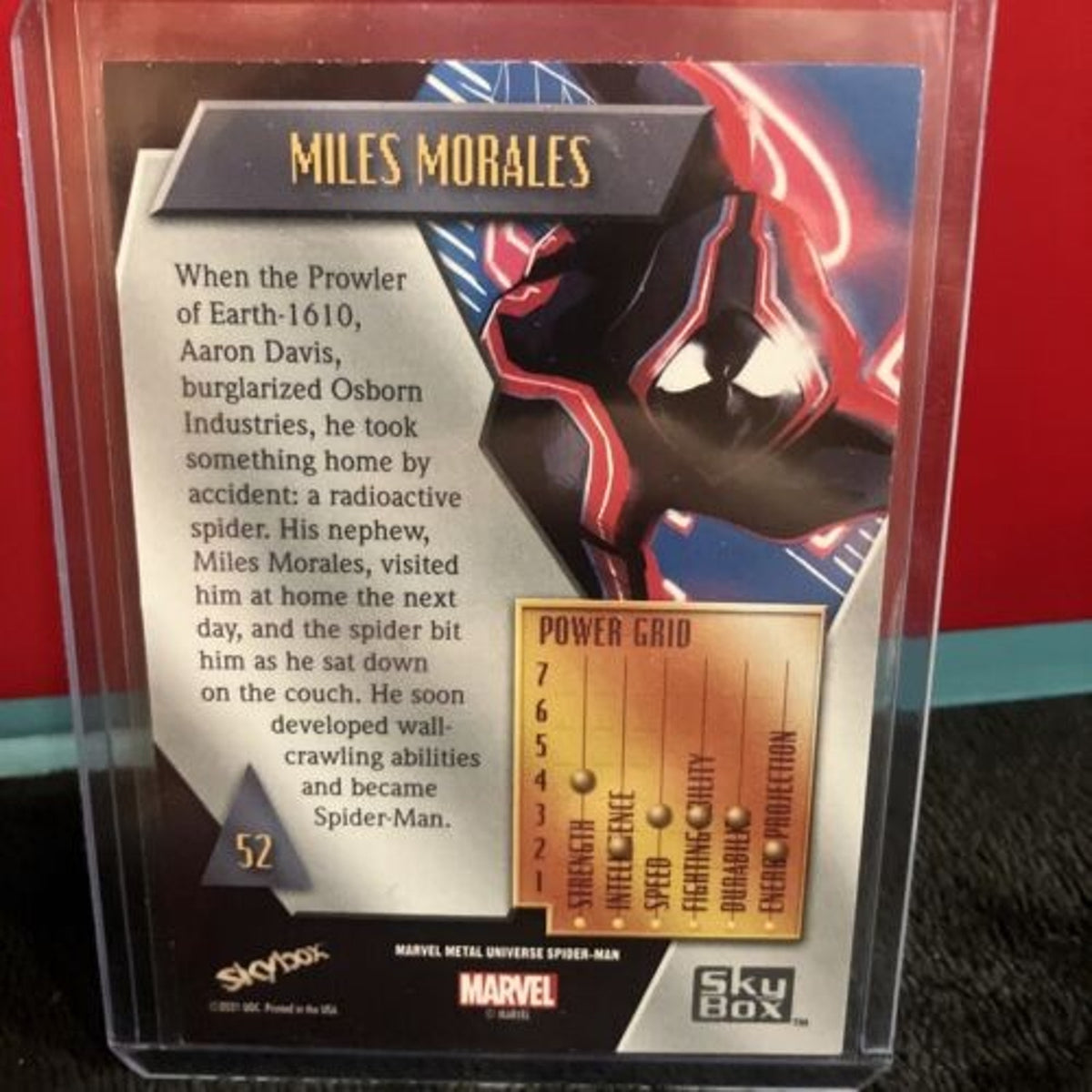 UD Marvel Metal Universe SPIDER-MAN SP BASE MILES MORALES #52 New 2021 2022