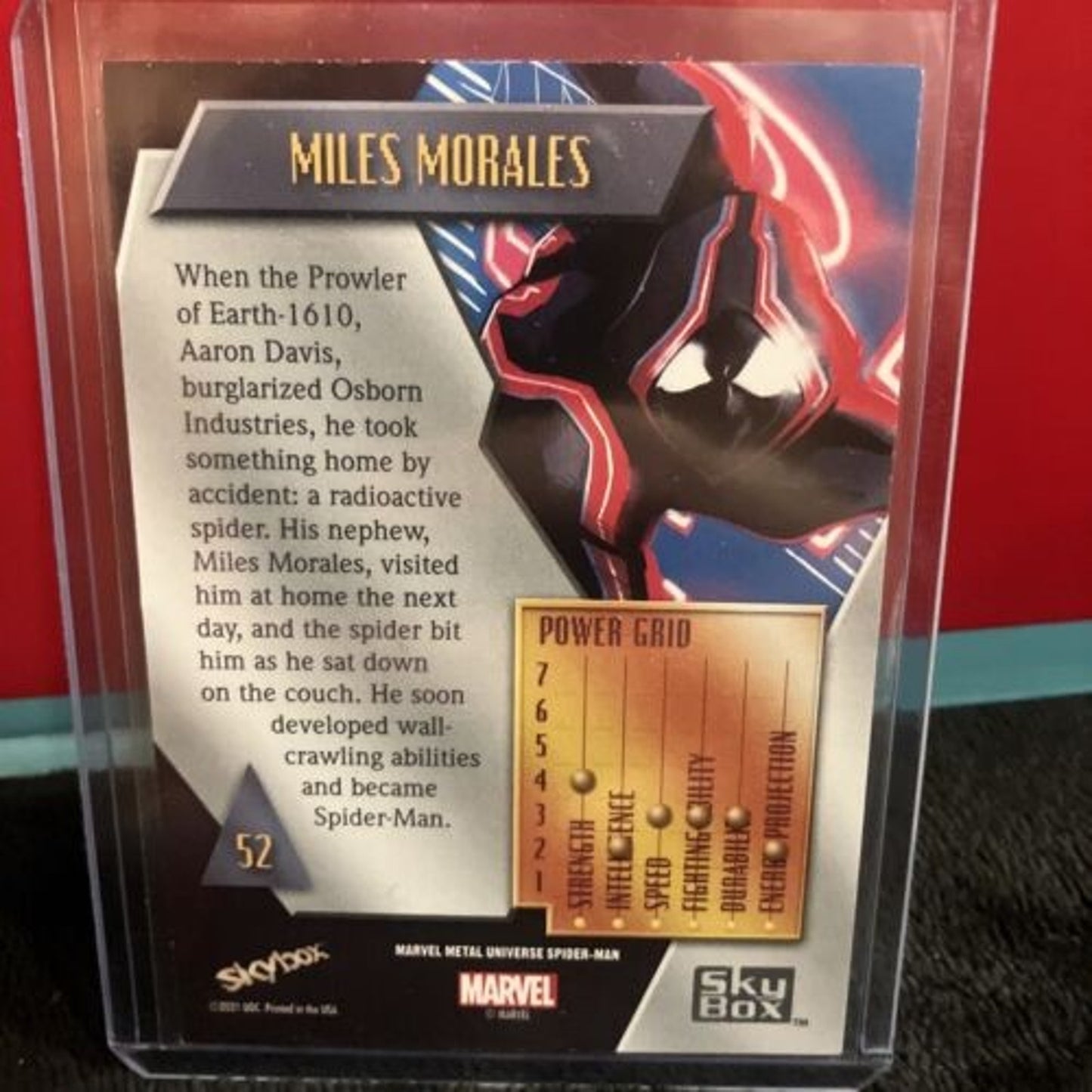 UD Marvel Metal Universe SPIDER-MAN SP BASE MILES MORALES #52 New 2021 2022