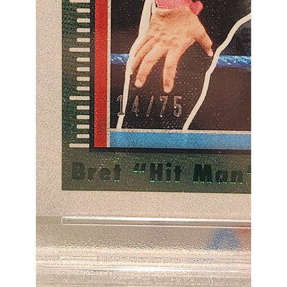 PSA 10 Bret Hart CLASSICS 2023 Panini Chronicles Green /75 WWE Pop 1 #158