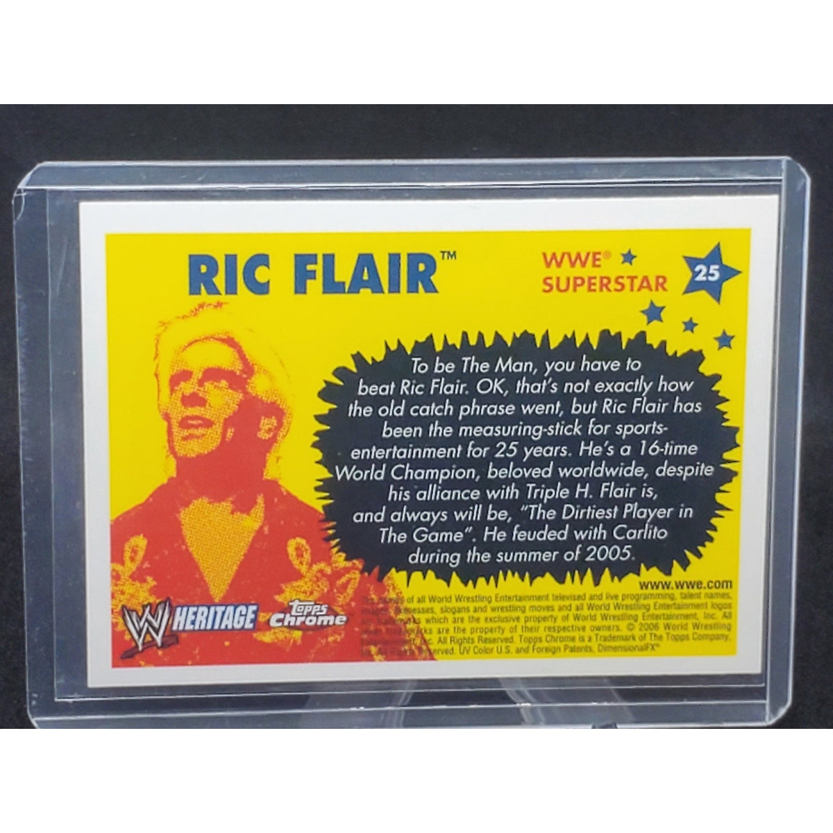 2006 Topps Chrome RIC FLAIR WWE Heritage Wrestling #25 Superstar!