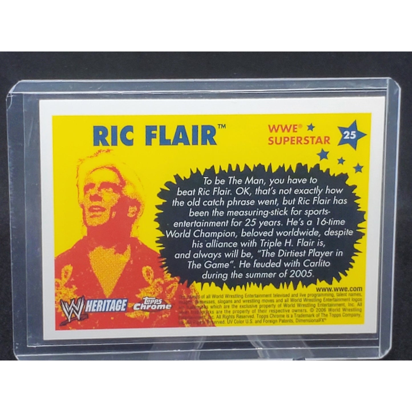 2006 Topps Chrome RIC FLAIR WWE Heritage Wrestling #25 Superstar!