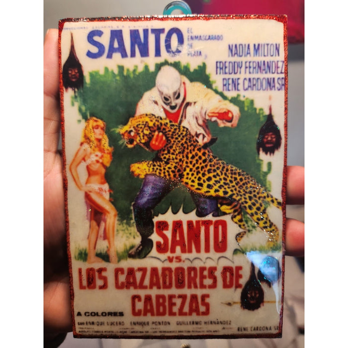 Santos vs los cazadores de cabeza WALL ART 1/1 - WOOD ART AUTHENTIC (4x6 in)