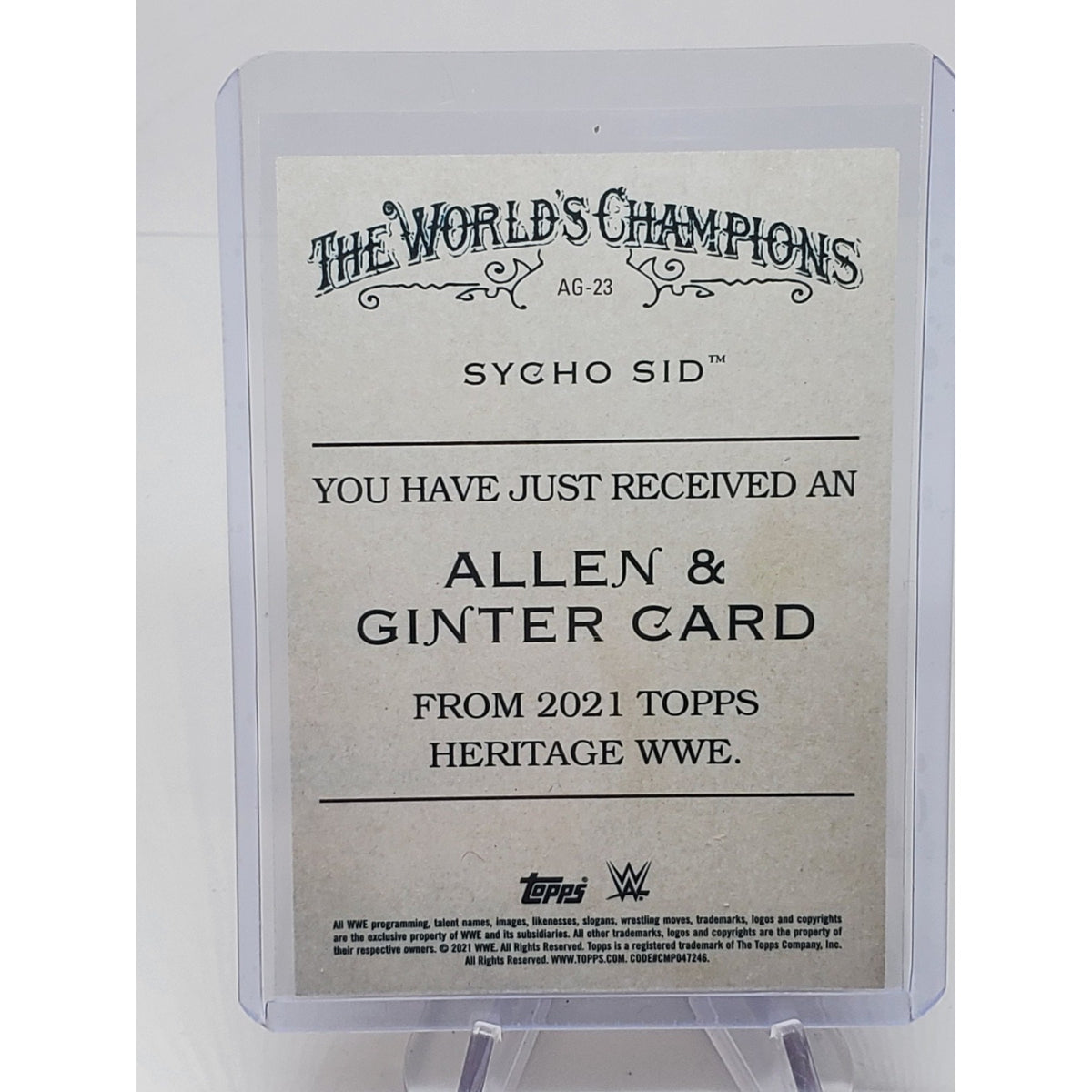 2021 Topps Heritage WWE Allen and Ginter #AG-23 Sycho Sid
