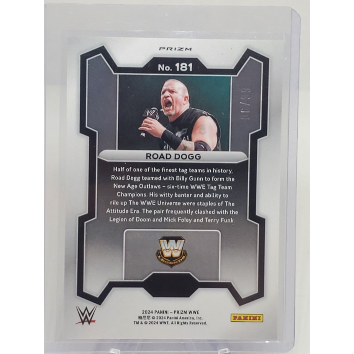 2024 Panini Prizm WWE Prizms Under Card Red #181 Road Dogg /99