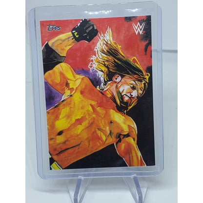 2021 Topps WWE Undisputed Rob Schamberger Illustrations AJ Styles Wrestling Card