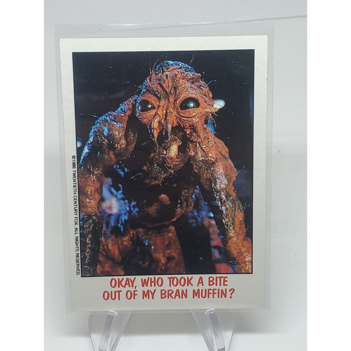 VINTAGE 1985 FRIGHT FLICKS TRADING CARD # 9 THE FLY (1986)