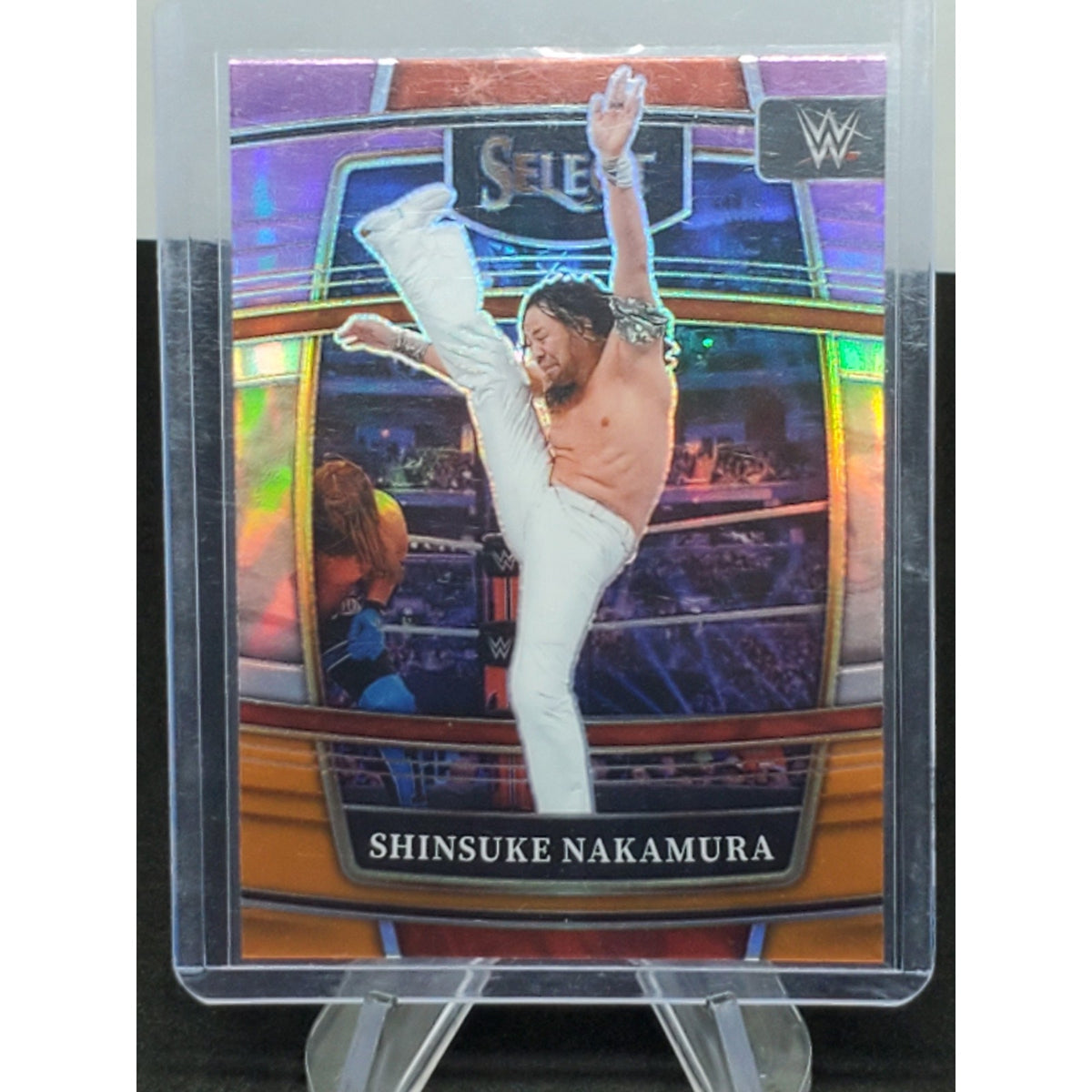2022 Panini Select WWE Purple & Orange Prizm Parallel #48 Shinsuke NAKAMURA