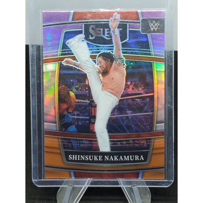 2022 Panini Select WWE Purple & Orange Prizm Parallel #48 Shinsuke NAKAMURA