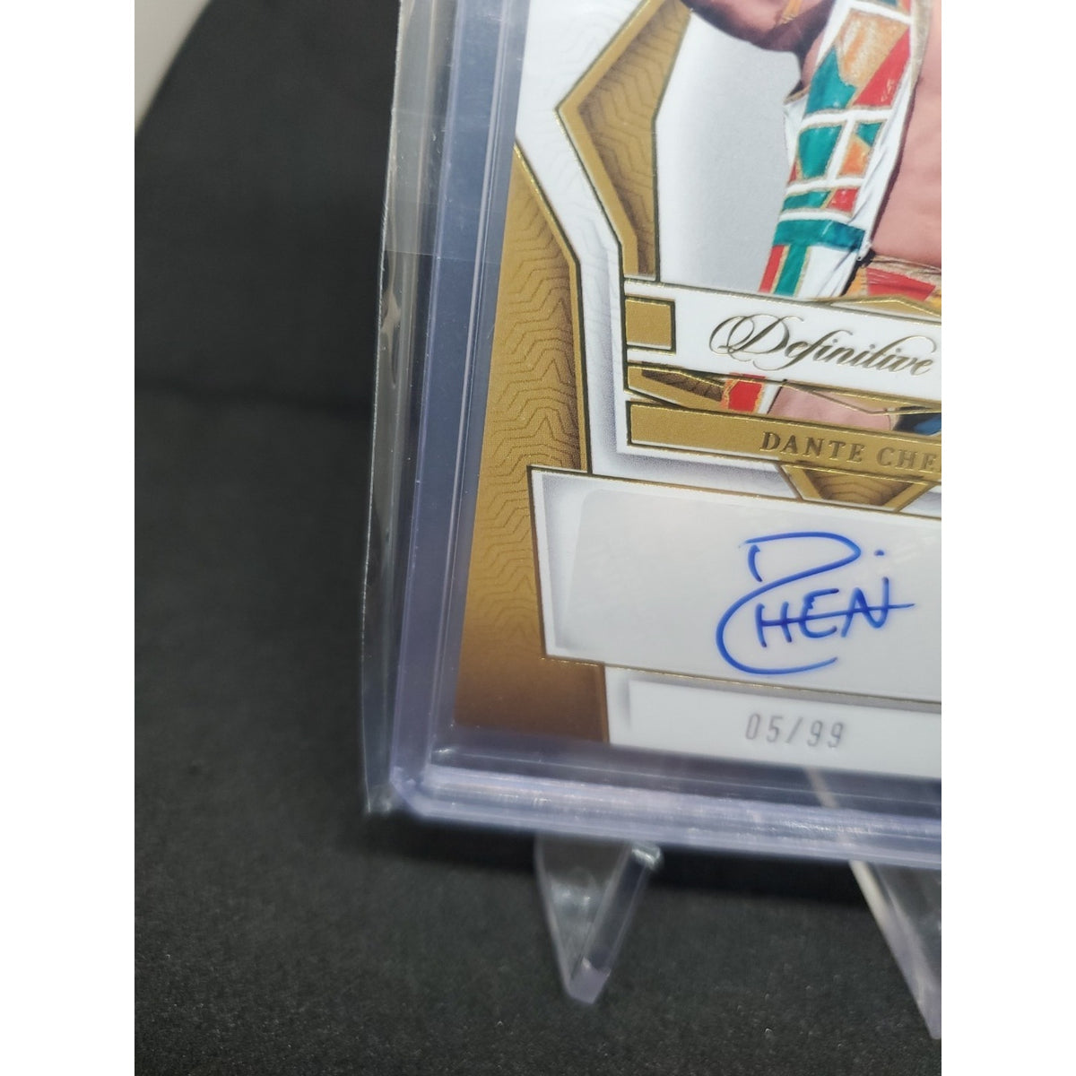 2024 National Treasures WWE Dante Chen Gold Definitive Ink AUTO /99 #DK-DCH