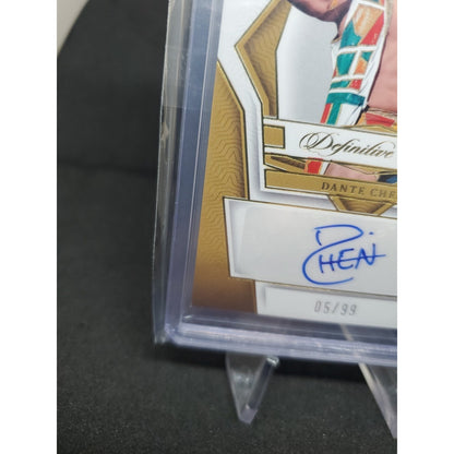 2024 National Treasures WWE Dante Chen Gold Definitive Ink AUTO /99 #DK-DCH