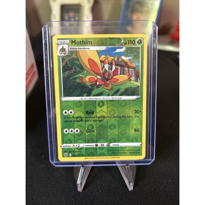 Mothim 011/172 Rare 2022 Reverse Holo Brilliant Stars Pokemon Near Mint - Mint