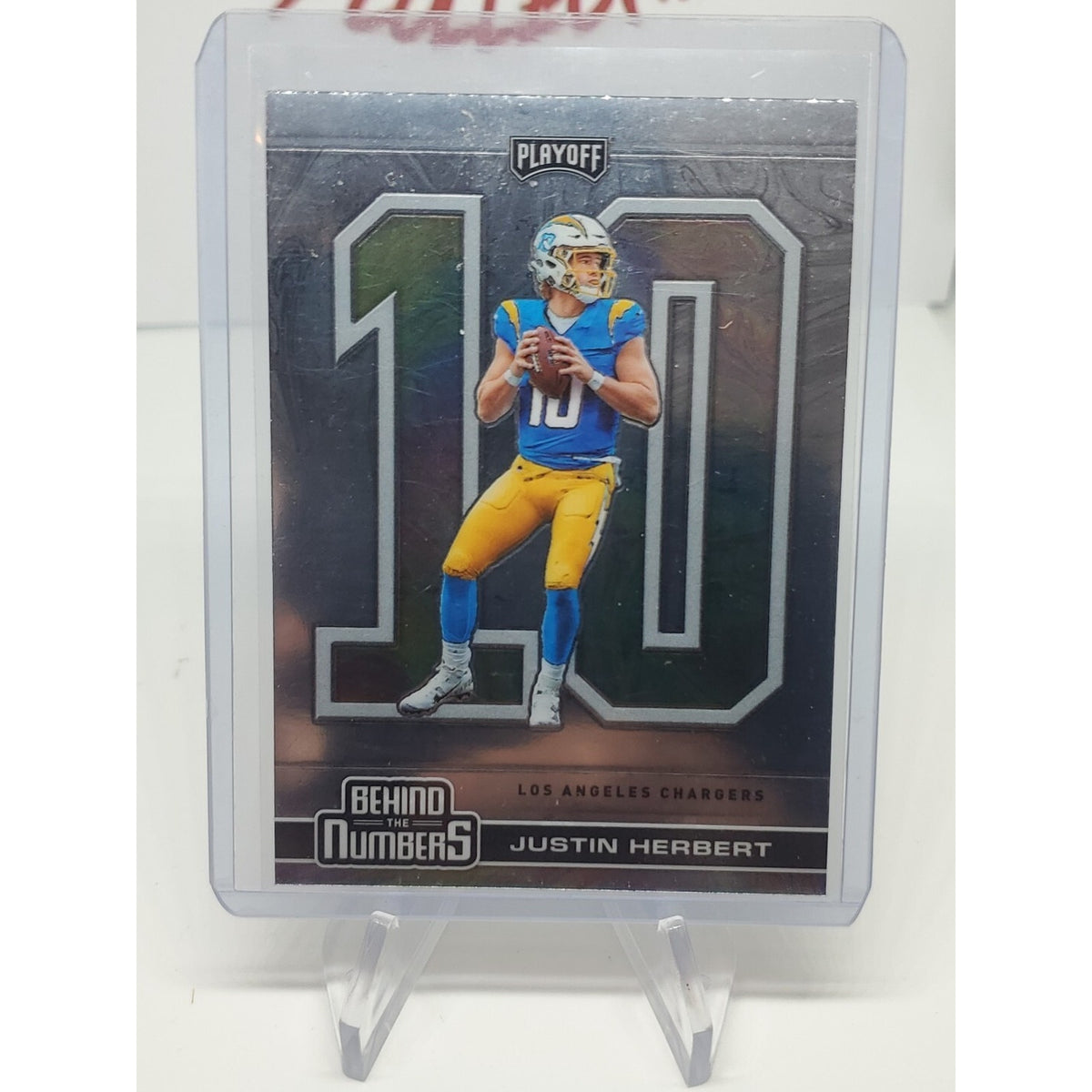 2020 Panini Playoff Behind the Numbers Justin Herbert RC #BTN-26 Chargers