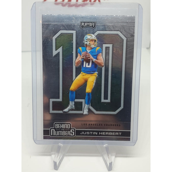 2020 Panini Playoff Behind the Numbers Justin Herbert RC #BTN-26 Chargers