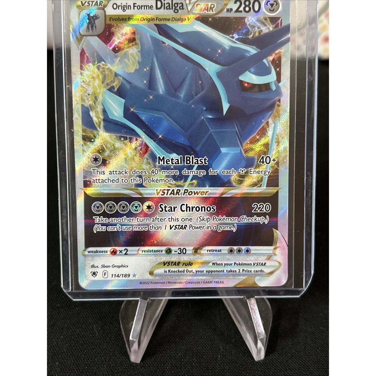 Origin Forme Dialga VSTAR 114/189 Swsh10: Astral Radiance Holo / Pack Fresh New