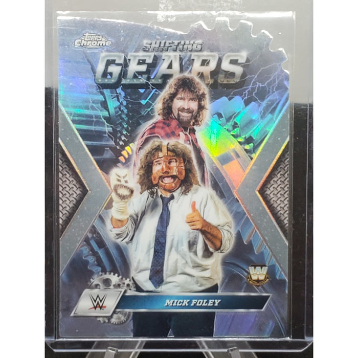 2025 Topps Chrome WWE Shifting Gears Die-Cut Refractor SG-MF Mick Foley – Legend