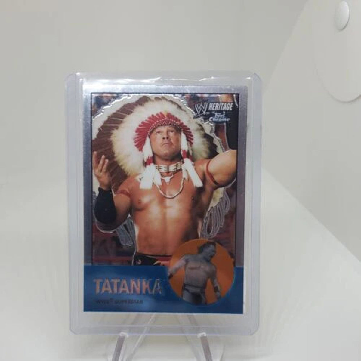 WWE Wrestling 2007 Topps Heritage II Chrome Card #4 Tatanka
