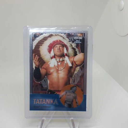 WWE Wrestling 2007 Topps Heritage II Chrome Card #4 Tatanka