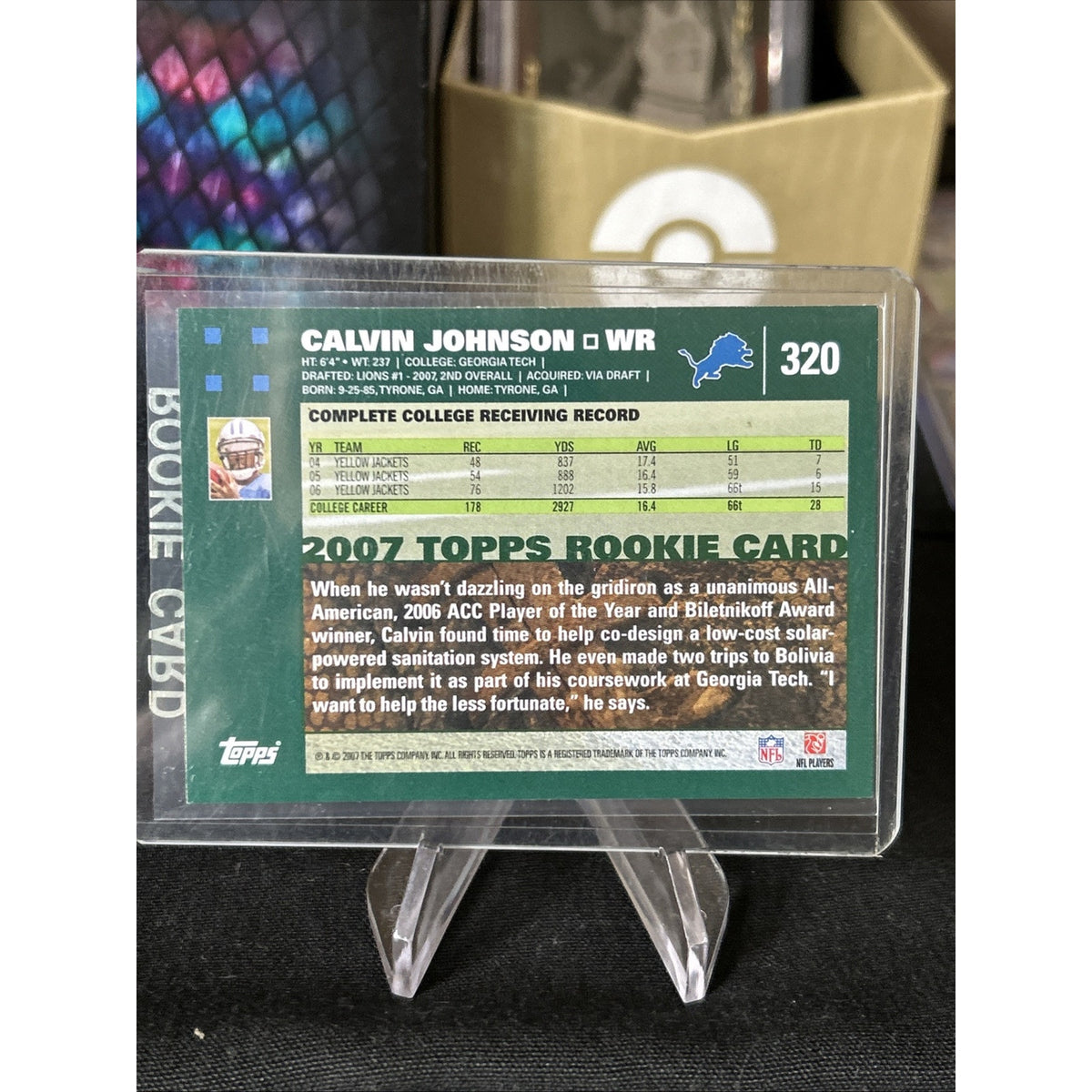 2007 Topps Calvin Johnson Rookie Card