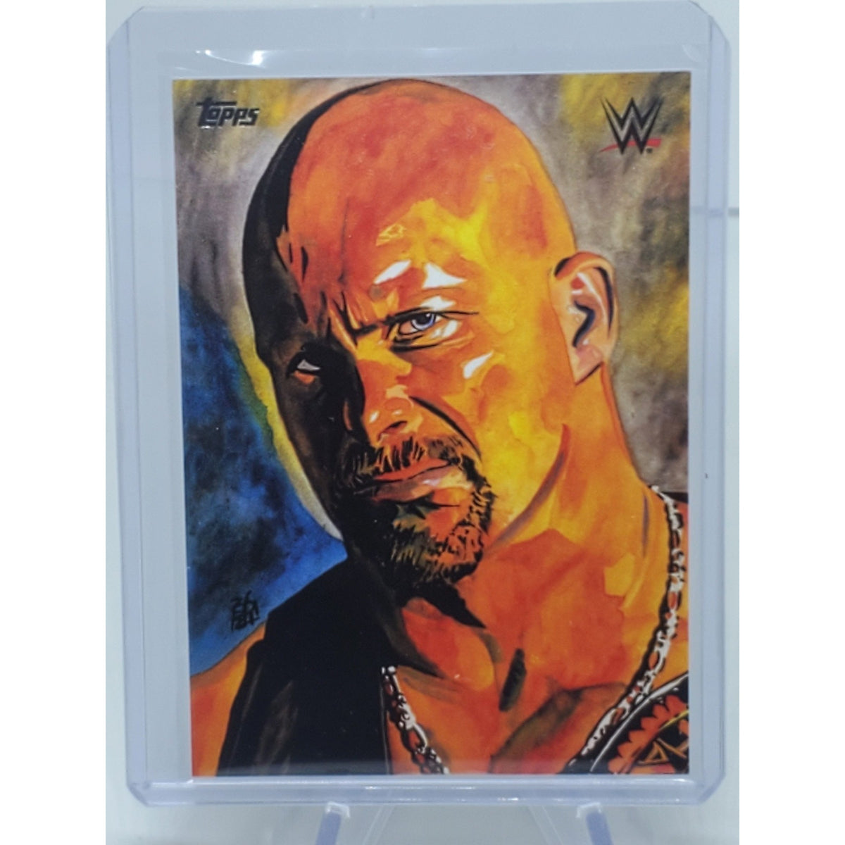 K199,518 - 2021 Topps WWE Rob Schamberger Illustrations #RS9 Stone Cold