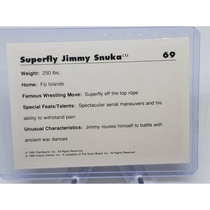 Jimmy Superfly Snuka WWF Wrestling 1990 Classic Card #69 WWE