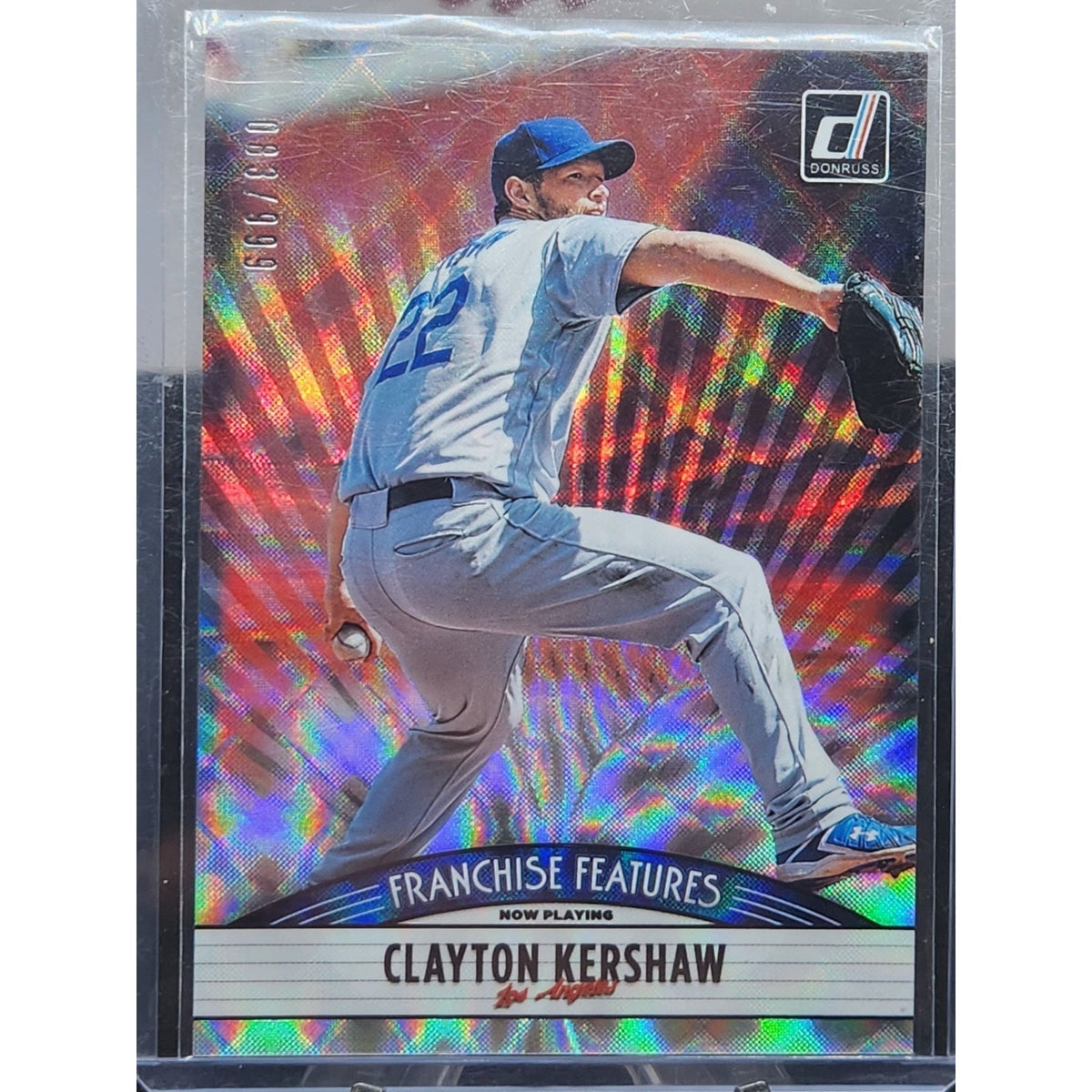 CLAYTON KERSHAW 2019 PANINI DONRUSS FRANCHISE FEATURES 083/999 #FF14