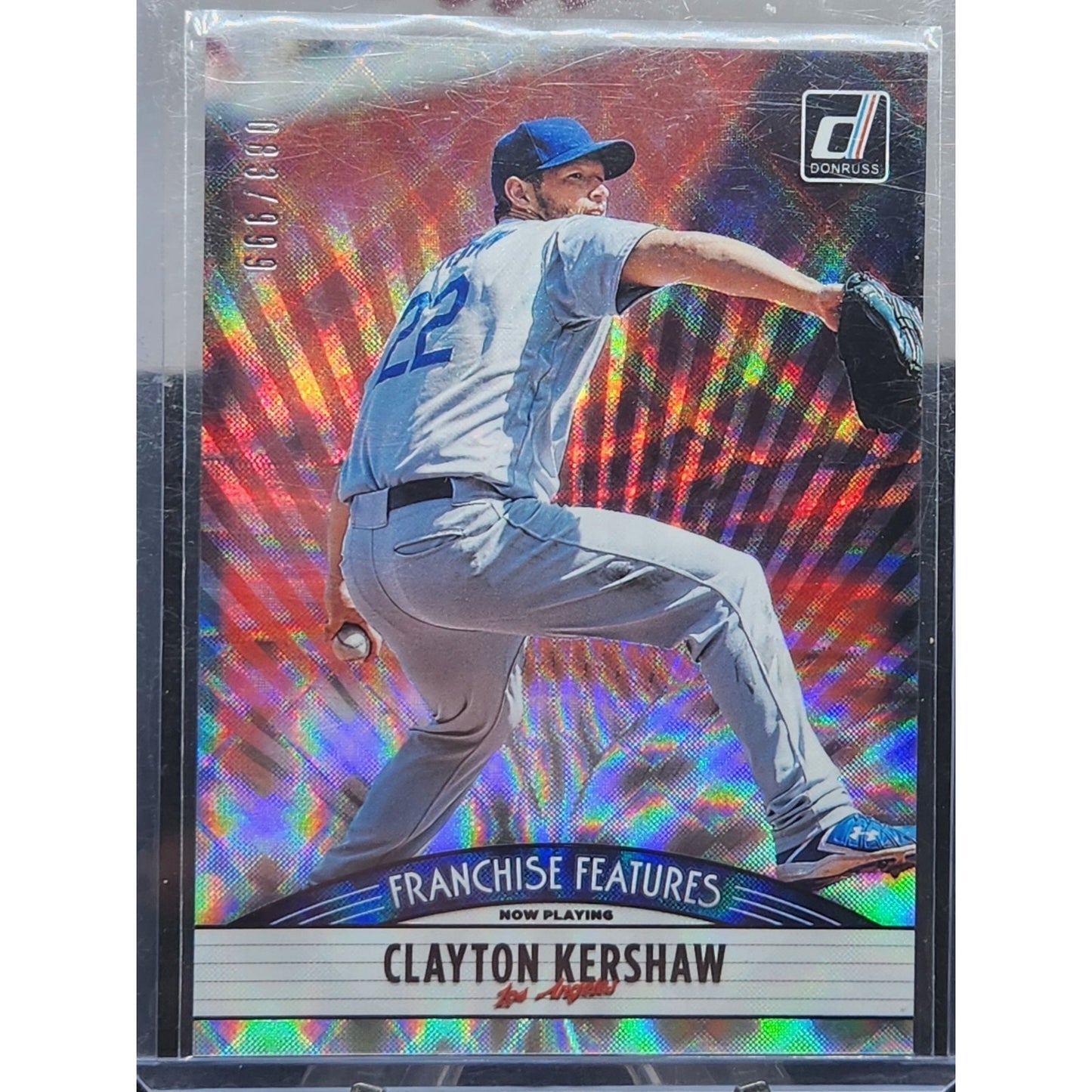 CLAYTON KERSHAW 2019 PANINI DONRUSS FRANCHISE FEATURES 083/999 #FF14