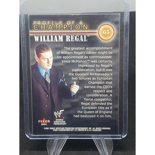 WWE William Regal 2001 Fleer Championship Clash #65 Profile Of A Champion