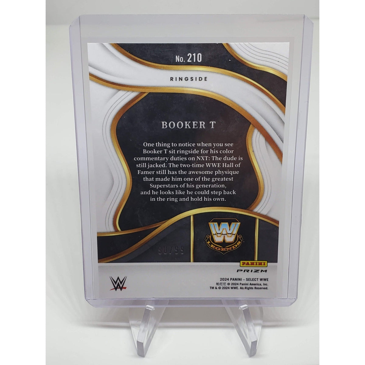 2024 Panini Select WWE Ringside Booker T Red Wave Prizm /99