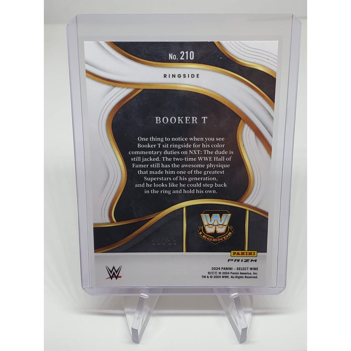 2024 Panini Select WWE Ringside Booker T Red Wave Prizm /99