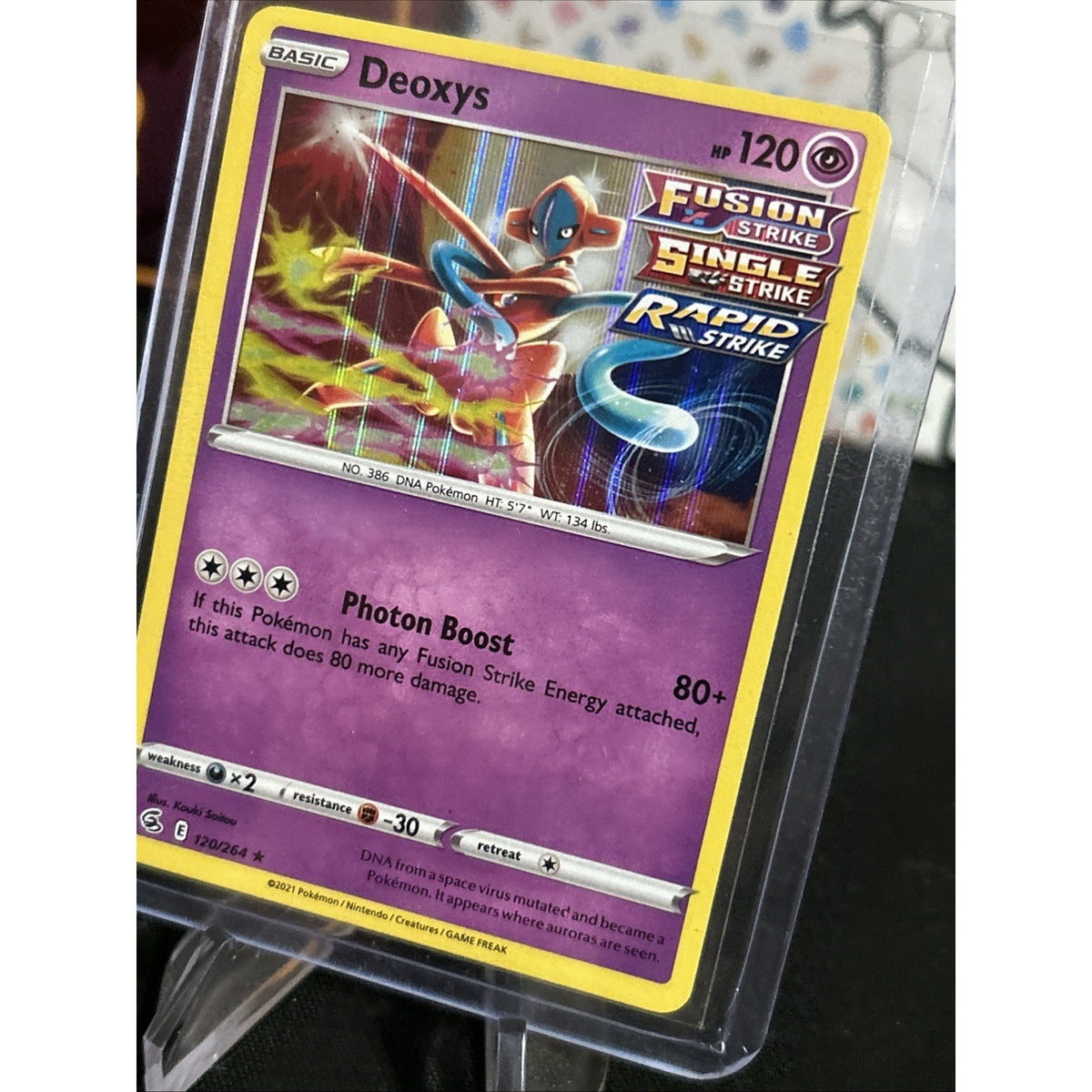 Deoxys 120/264 Swsh08: Fusion Strike Holo - Top Loaded - Pack Fresh New