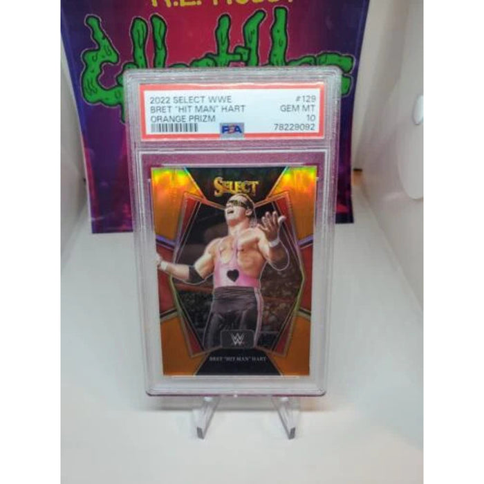 Bret Hitman Hart 2022 Select WWE Premier Level Orange /35 PSA 10 POP 1 FIRST ED