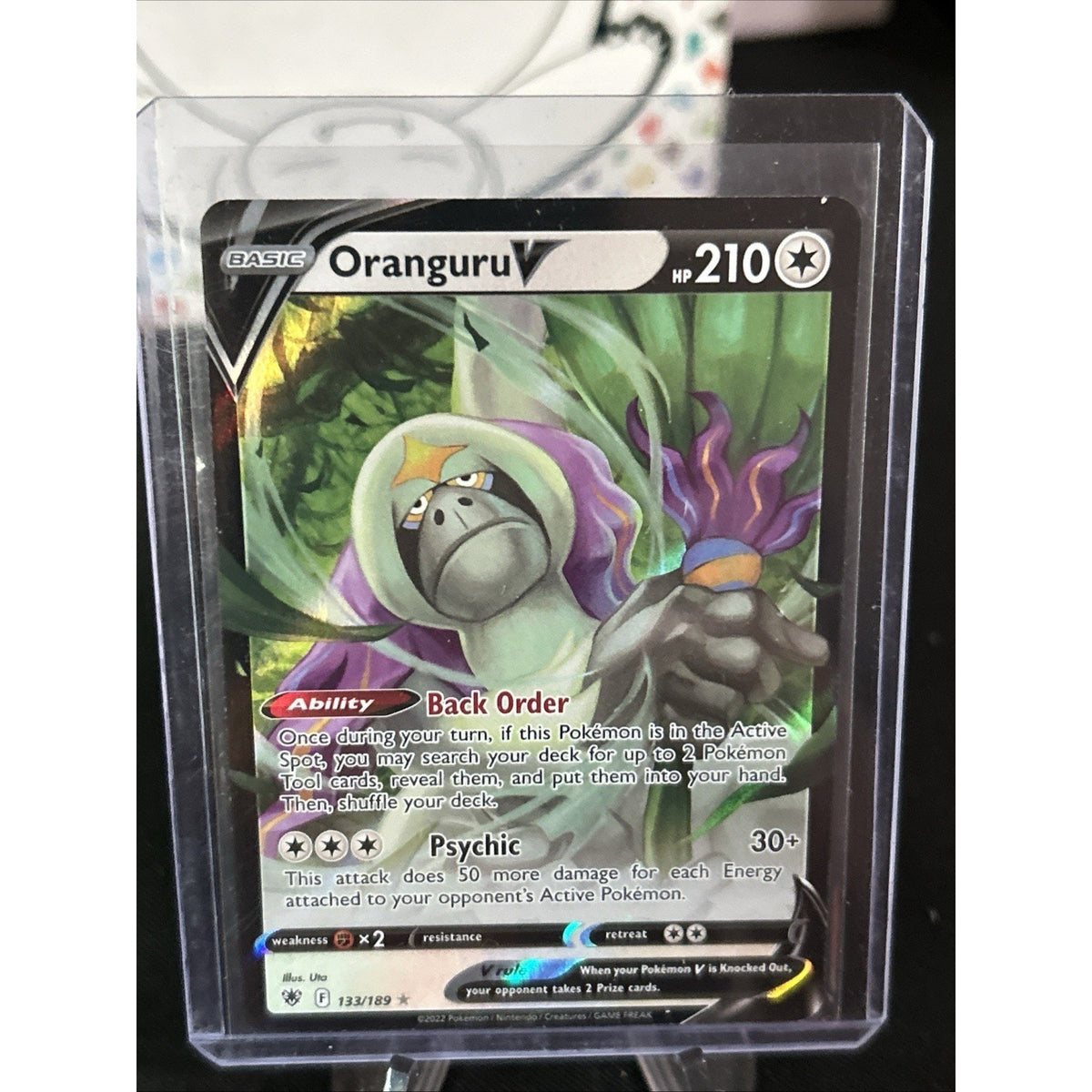 Pokémon TCG Oranguru V Astral Radiance 133/189 Holo Ultra Rare - Pack Fresh New