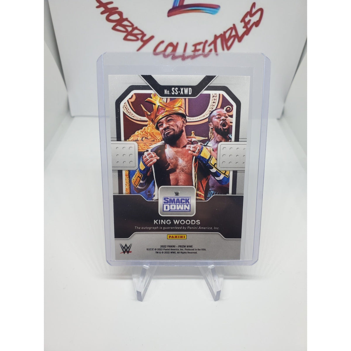 2022 Panini Prizm WWE King Woods Sensational Signatures #SS-XWD