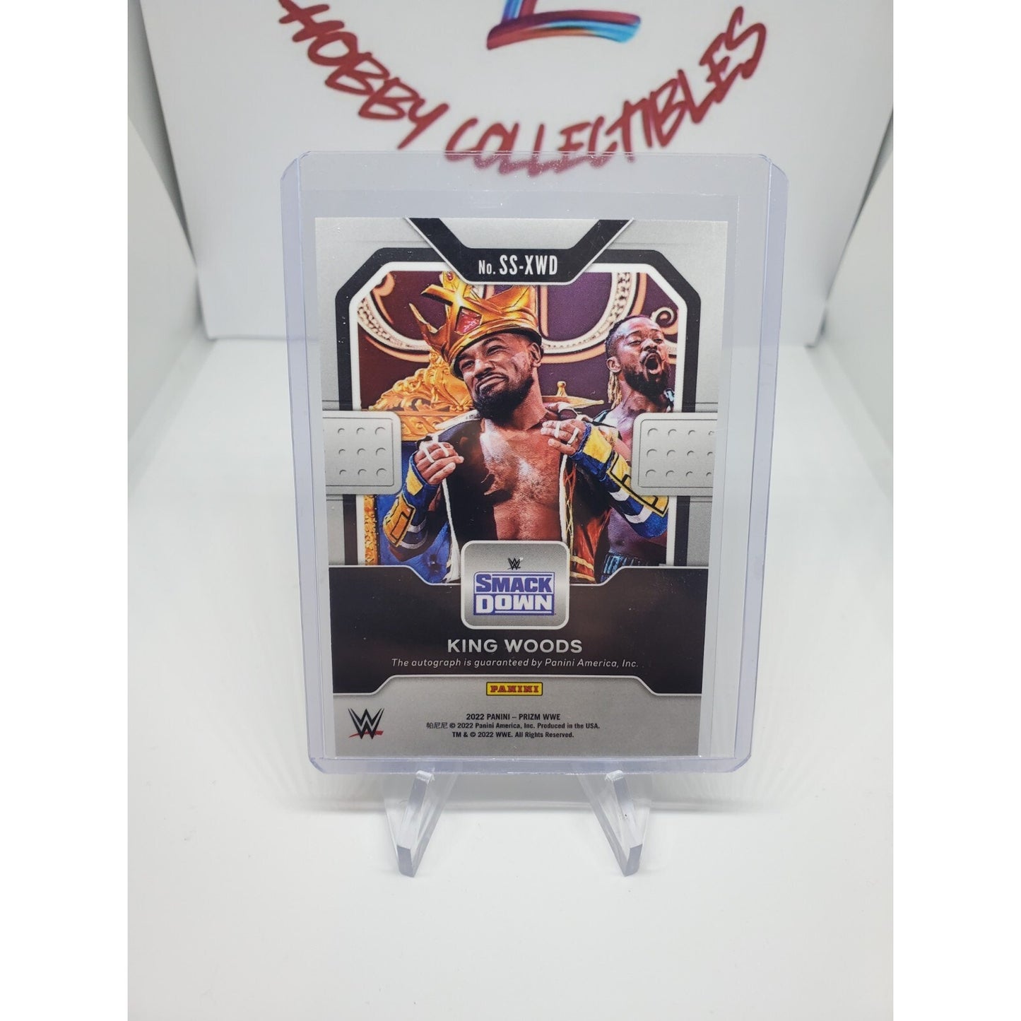 2022 Panini Prizm WWE King Woods Sensational Signatures #SS-XWD