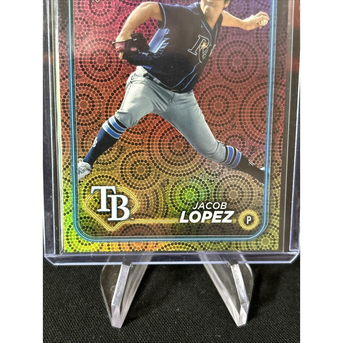 ERROR PRINT 2024 Topps Series 2 Jacob Lopez #502 Summer Holiday Foil (RC) ERROR