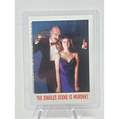1988 Topps Fright Flicks #27 The Singles Scene is Murder! Nightmare Elm