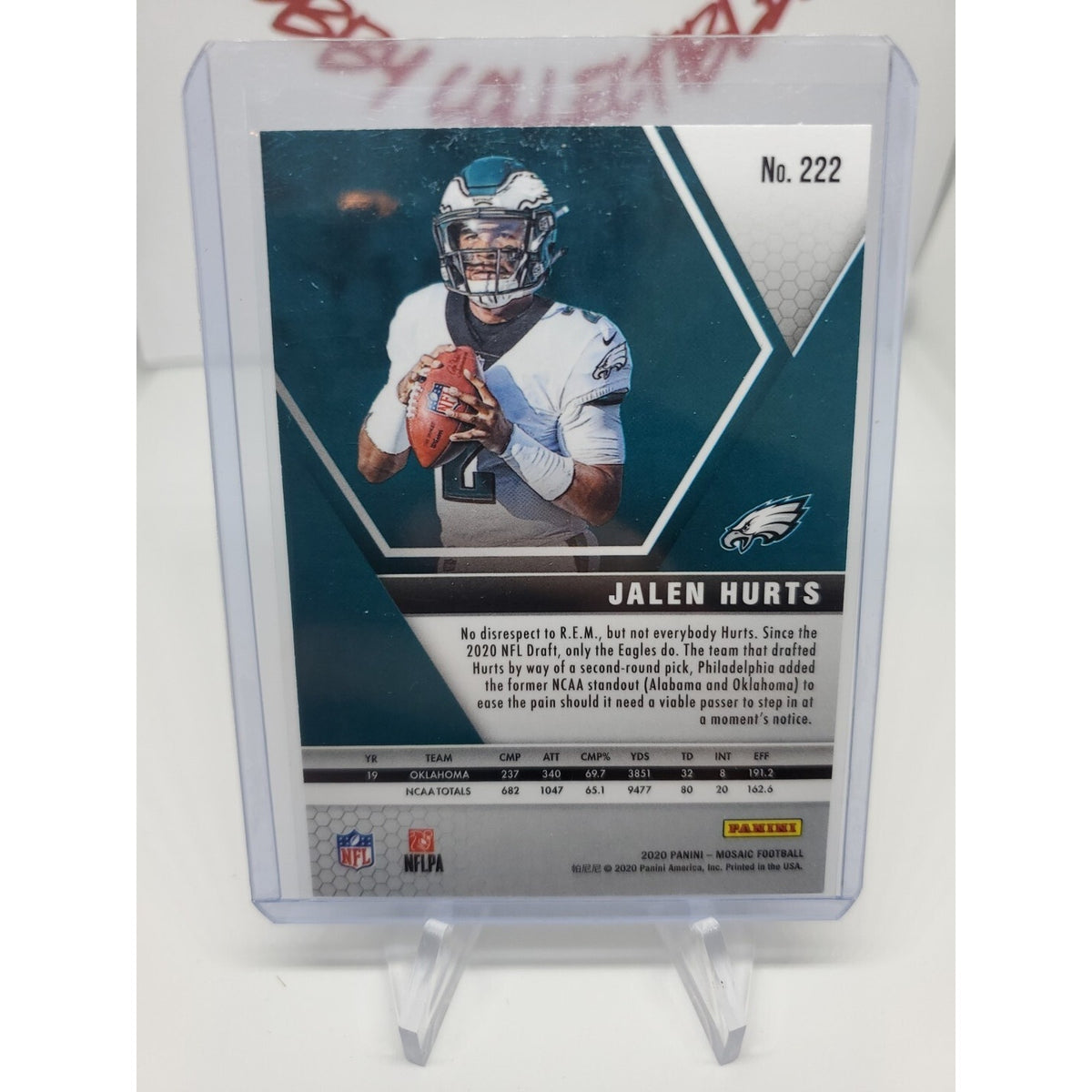 2020 Mosaic Jalen Hurts Rookie Card RC #222 Eagles