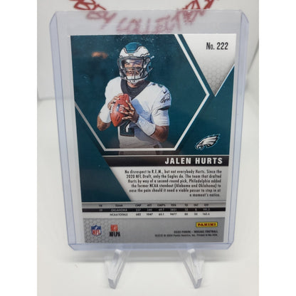 2020 Mosaic Jalen Hurts Rookie Card RC #222 Eagles