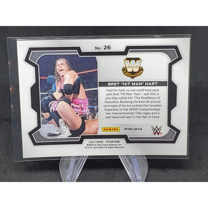 2024 Panini Prizm WWE #26 Bret "Hit Man" Hart Silver Prizms