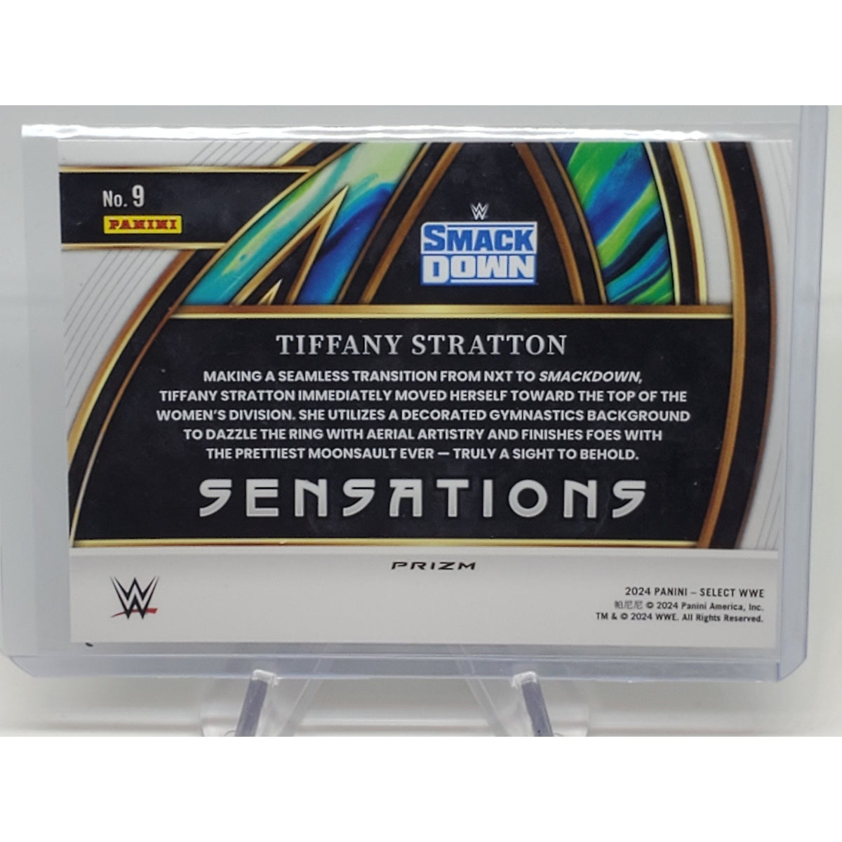 Tiffany Stratton 2024 Panini Select WWE Sensations Insert Silver Prizm #9