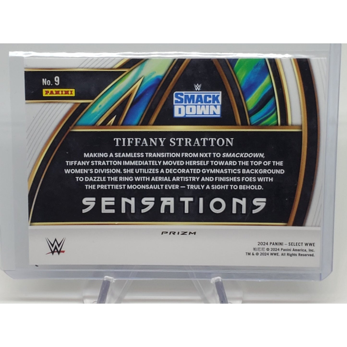 Tiffany Stratton 2024 Panini Select WWE Sensations Insert Silver Prizm #9