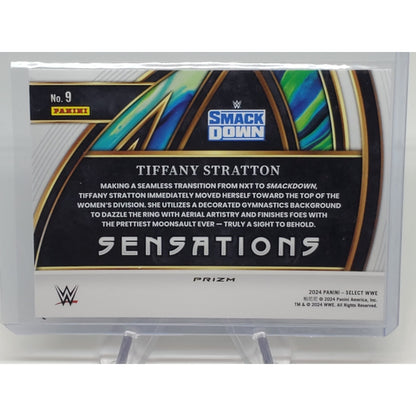 Tiffany Stratton 2024 Panini Select WWE Sensations Insert Silver Prizm #9