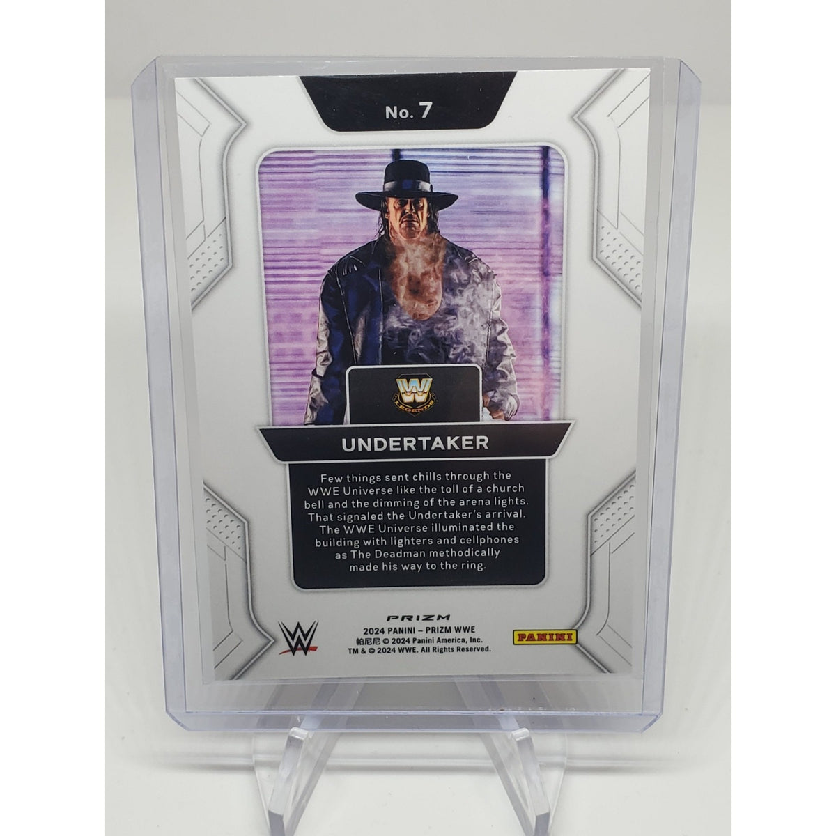 2024 Panini Prizm WWE Undertaker #7 Prizmatic Entrances Silver Disco