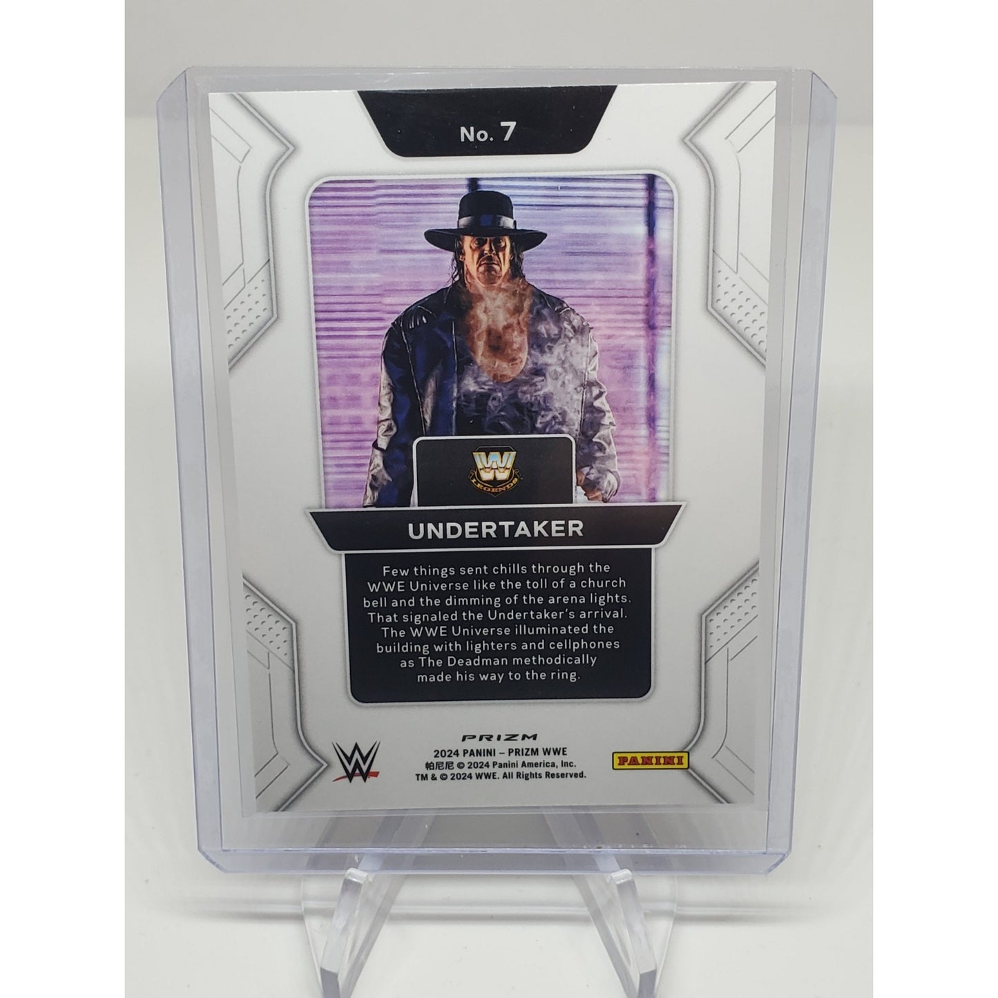 2024 Panini Prizm WWE Undertaker #7 Prizmatic Entrances Silver Disco