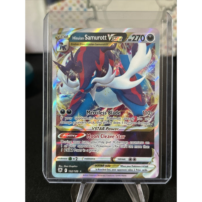 Pokémon - Hisuian Samurott VSTAR 102/189 - Astral Radiance - Holo - Pack Fresh