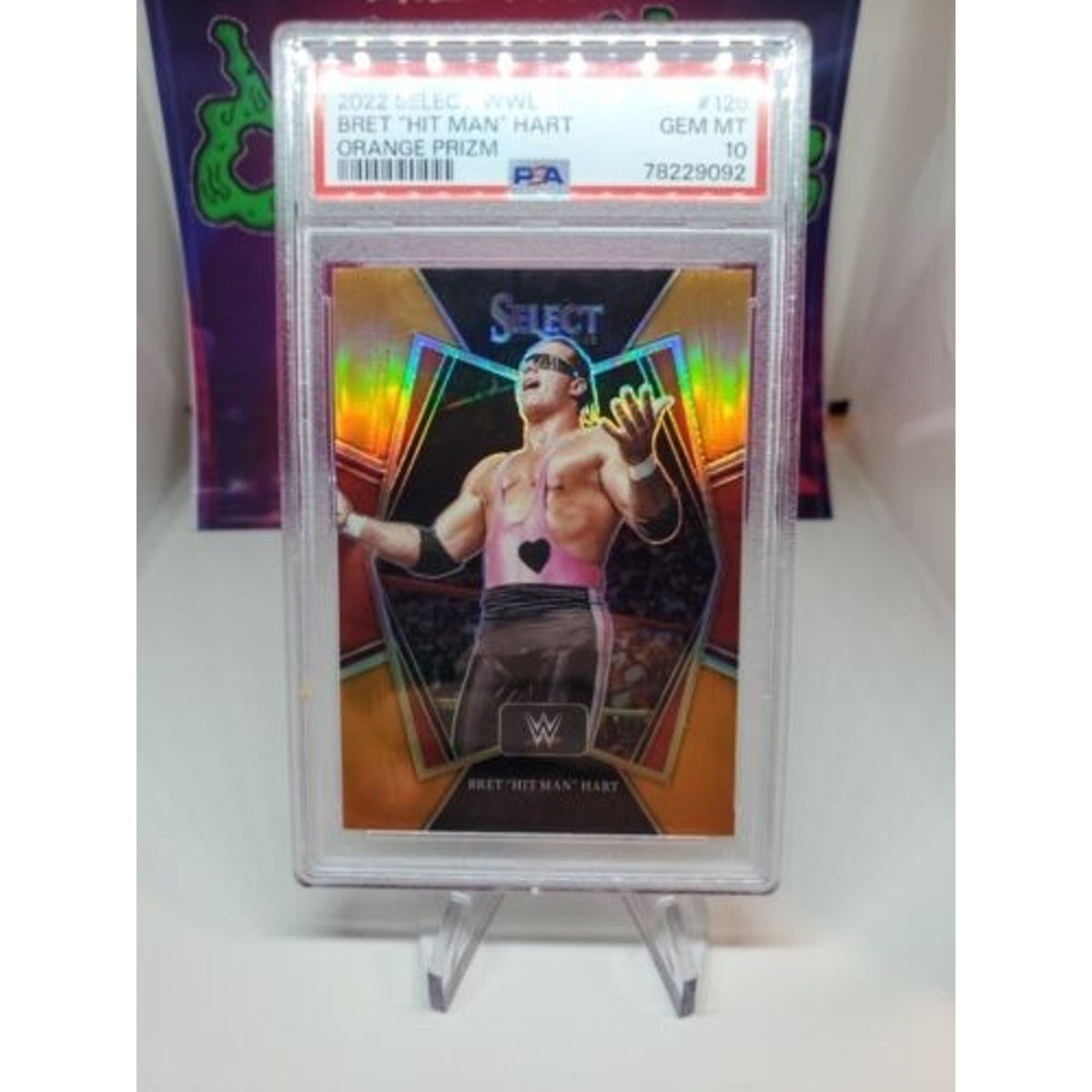 Bret Hitman Hart 2022 Select WWE Premier Level Orange /35 PSA 10 POP 1 FIRST ED