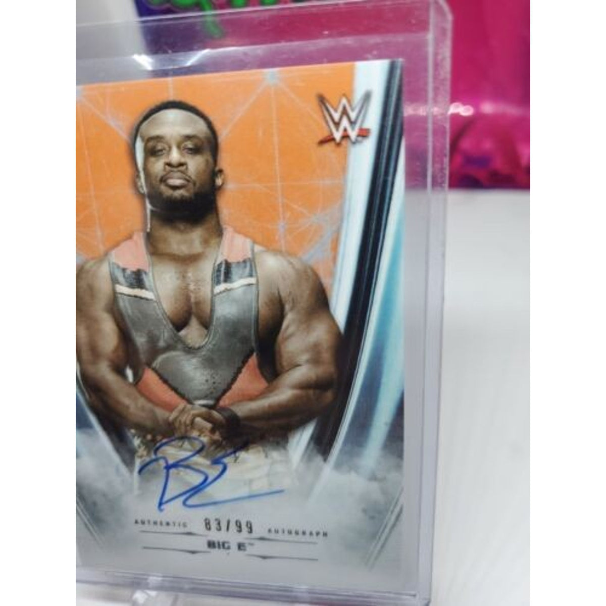 BIG E 2020 TOPPS WWE UNDISPUTED ON CARD AUTO ORANGE /99